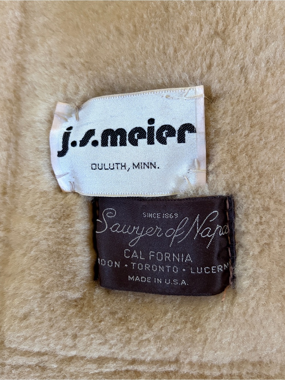 Vintage Tan Suede Shearling Teddy Jacket Genuine Leather - Picture 7 of 8